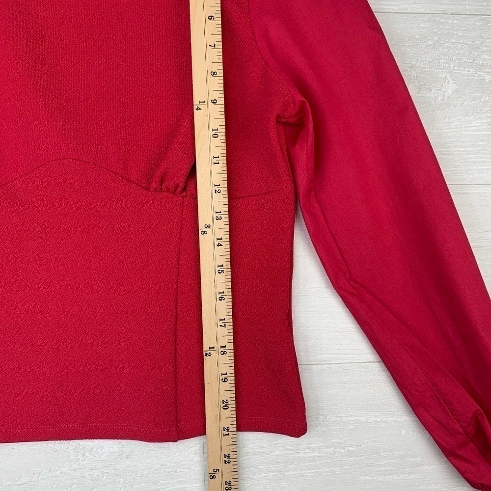 by Anthropologie Women's Long Sleeve Medium Pink Blouse with Ruffle Cuff Size M - Picture 5 of 9